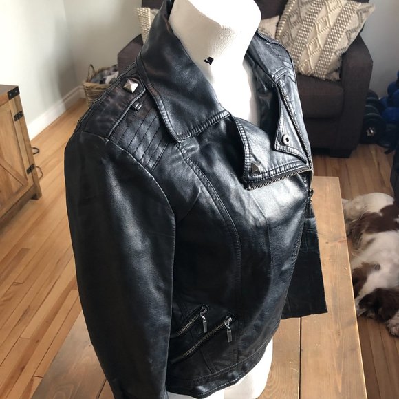 Dynamite black faux leather jacket - Picture 2 of 6